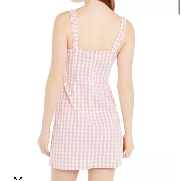 Pink Checkered Ruffle Dress - Picture 4 of 10